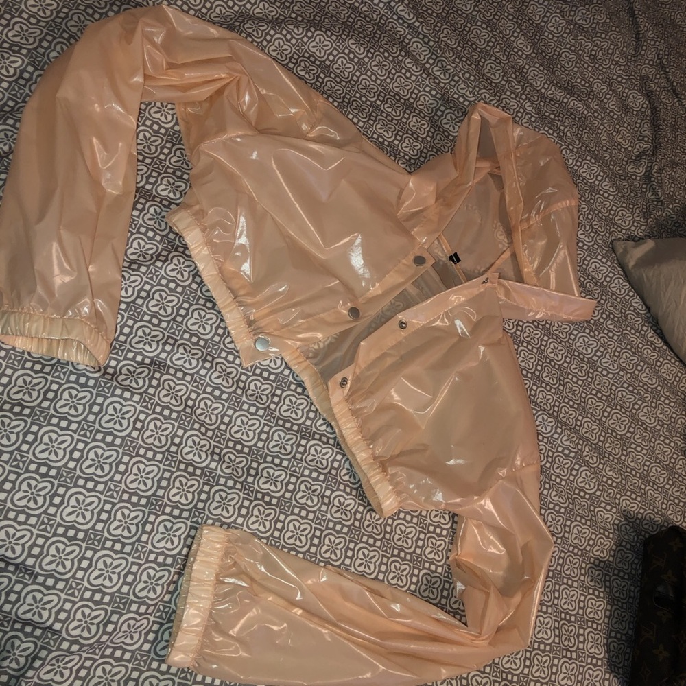 Peach Colored Crop Jacket
